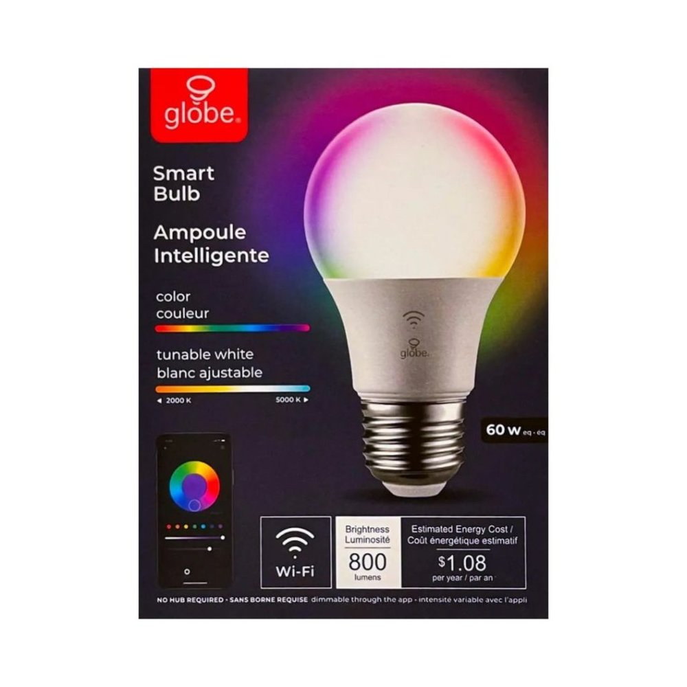 GLOBE SMART LIGHT BULB Dimmable Light 60w Tunable White